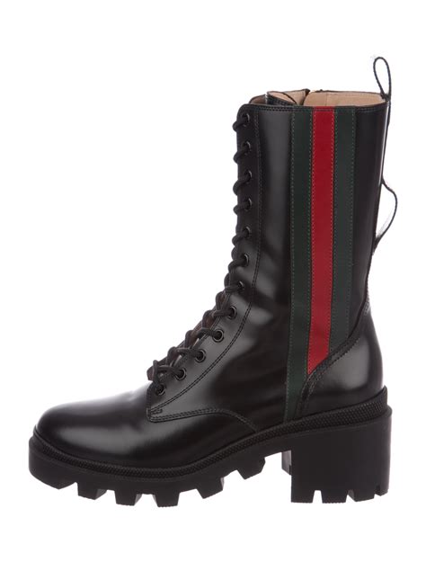 gucci combat boots white